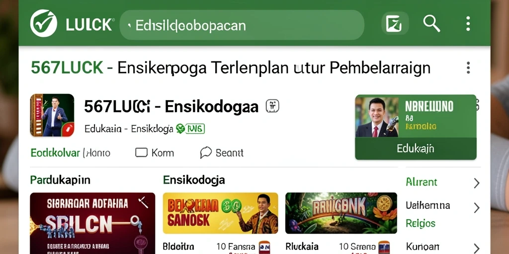 Tampilan antarmuka aplikasi 567LUCK yang informatif dan menarik.