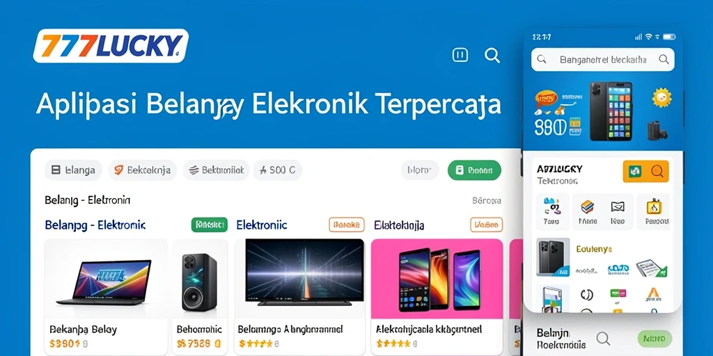 Tampilan antarmuka 777LUCKY untuk belanja elektronik yang modern.