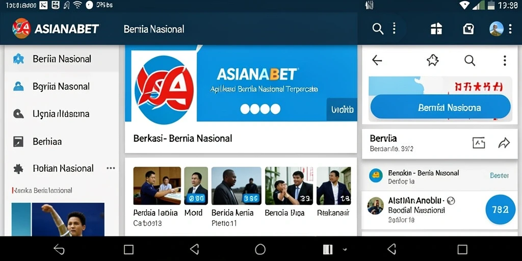 Tampilan antarmuka ASIANABET yang sederhana dan informatif.