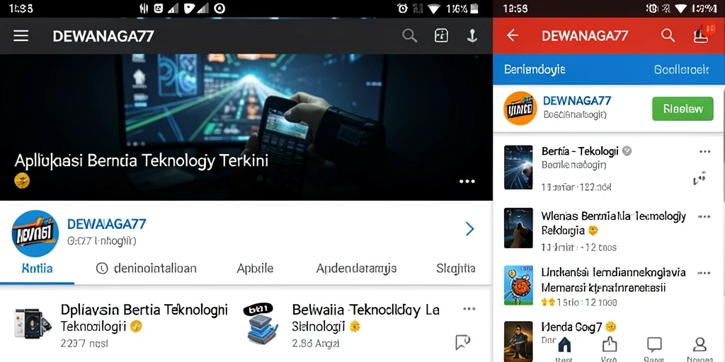 Screenshot antarmuka pengguna DEWANAGA77 yang modern dan intuitif.
