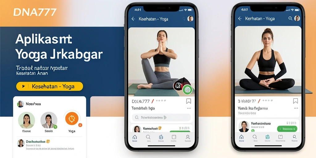 Screenshot antarmuka DNA777 menampilkan fitur latihan Yoga yang intuitif dan menarik.