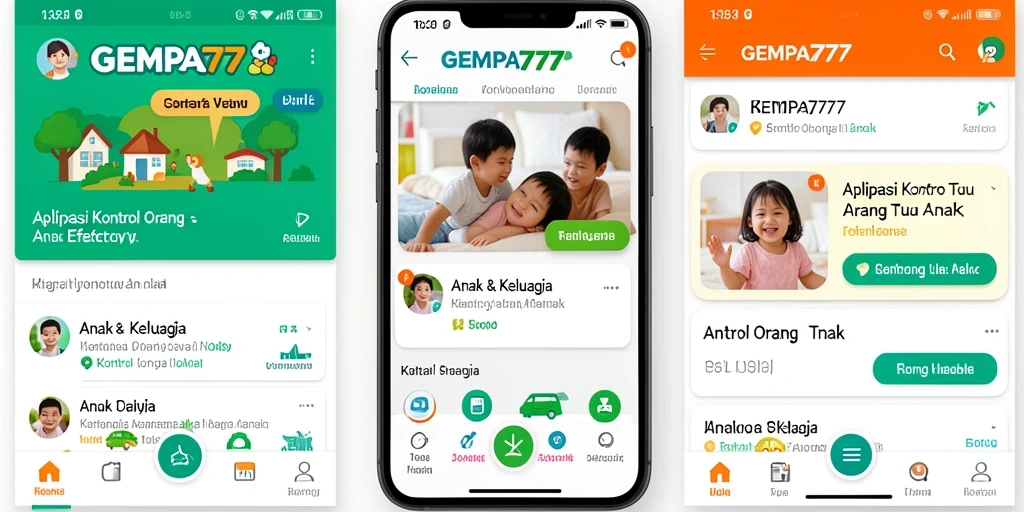 Antarmuka GEMPA777 yang intuitif untuk Kontrol Orang Tua Anak.