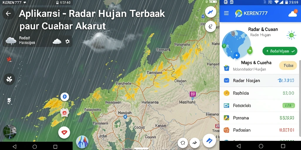 Tampilan antarmuka KEREN777 menunjukkan fitur Radar Hujan yang akurat.
