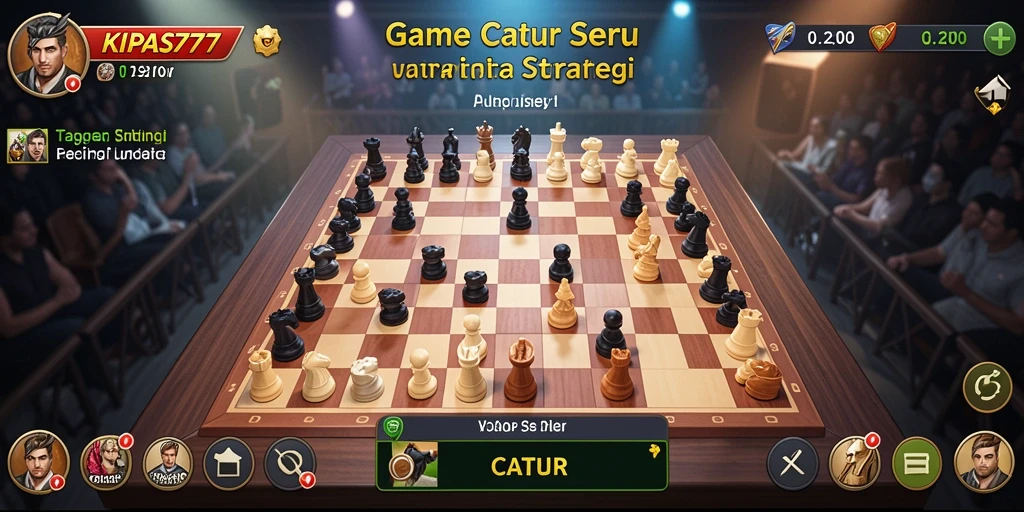 Tampilan antarmuka KIPAS777 dengan papan Catur yang menarik.