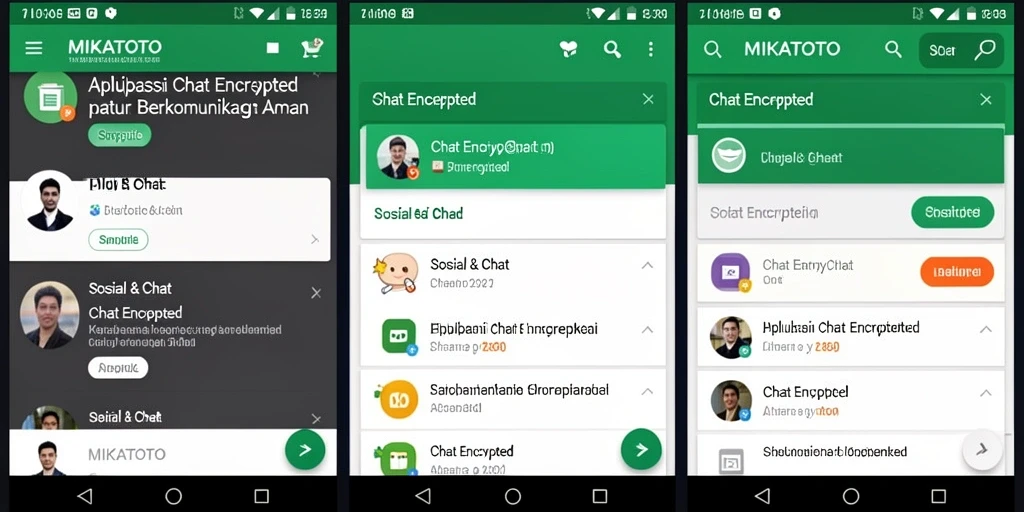 Antarmuka MIKATOTO yang modern dan intuitif untuk Chat Encrypted.