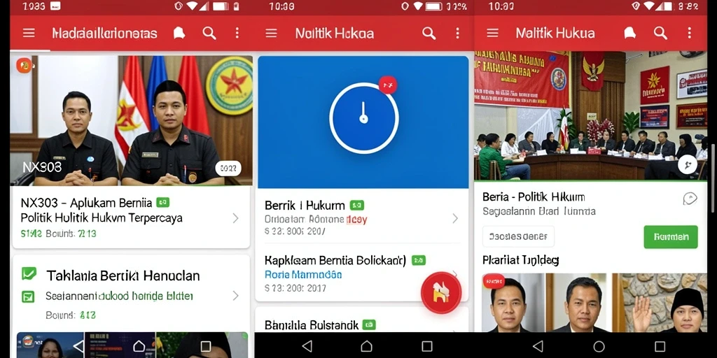 Tampilan antarmuka aplikasi NX303 yang informatif dan mudah digunakan.