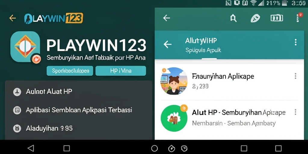 Screenshot PLAYWIN123 menampilkan antarmuka aplikasi Sembunyikan Aplikasi yang intuitif.