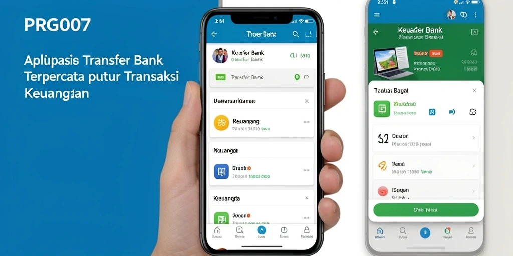 Antarmuka aplikasi PRG007 yang intuitif dan memudahkan transaksi.