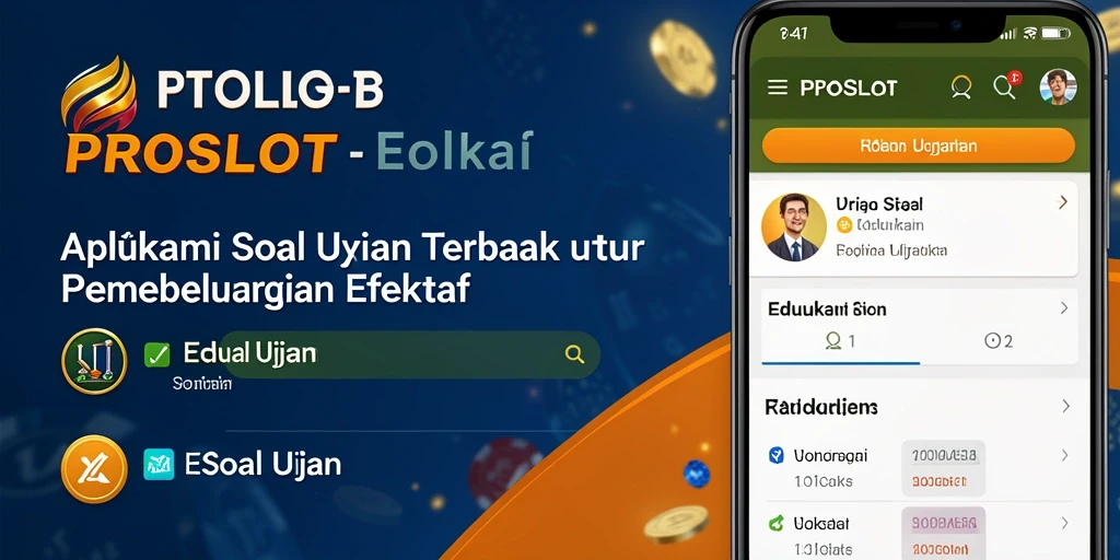 Tampilan antarmuka aplikasi PROSLOT dengan fitur Soal Ujian yang menarik.