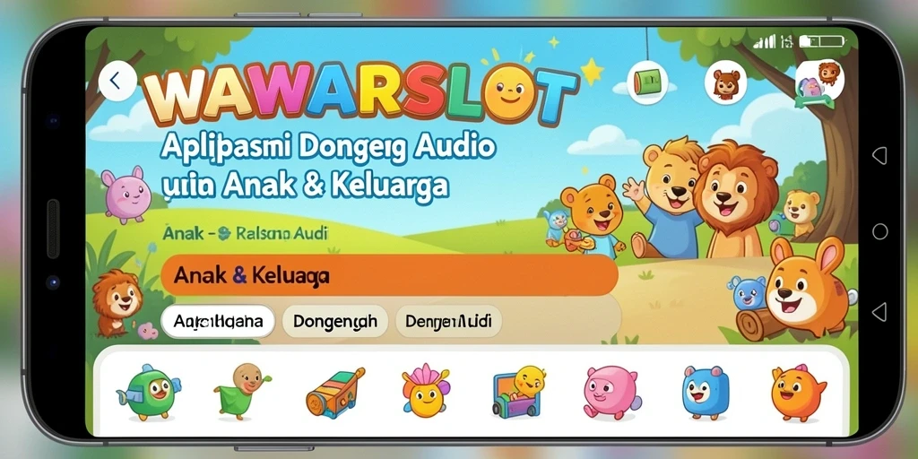 Tampilan antarmuka WAWARSLOT yang ramah anak dan menarik.