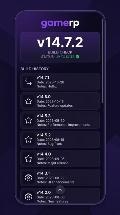 Riwayat Versi Terbaru Aplikasi gamerp